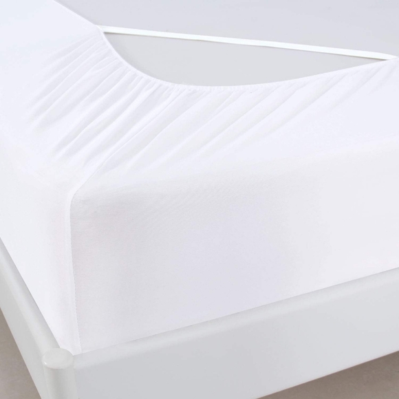 Box Spring Cover Queen Size, Elastic Fabric Wrap Around 4 Sides Bed Skirt, Sleek - Picture 4 of 7